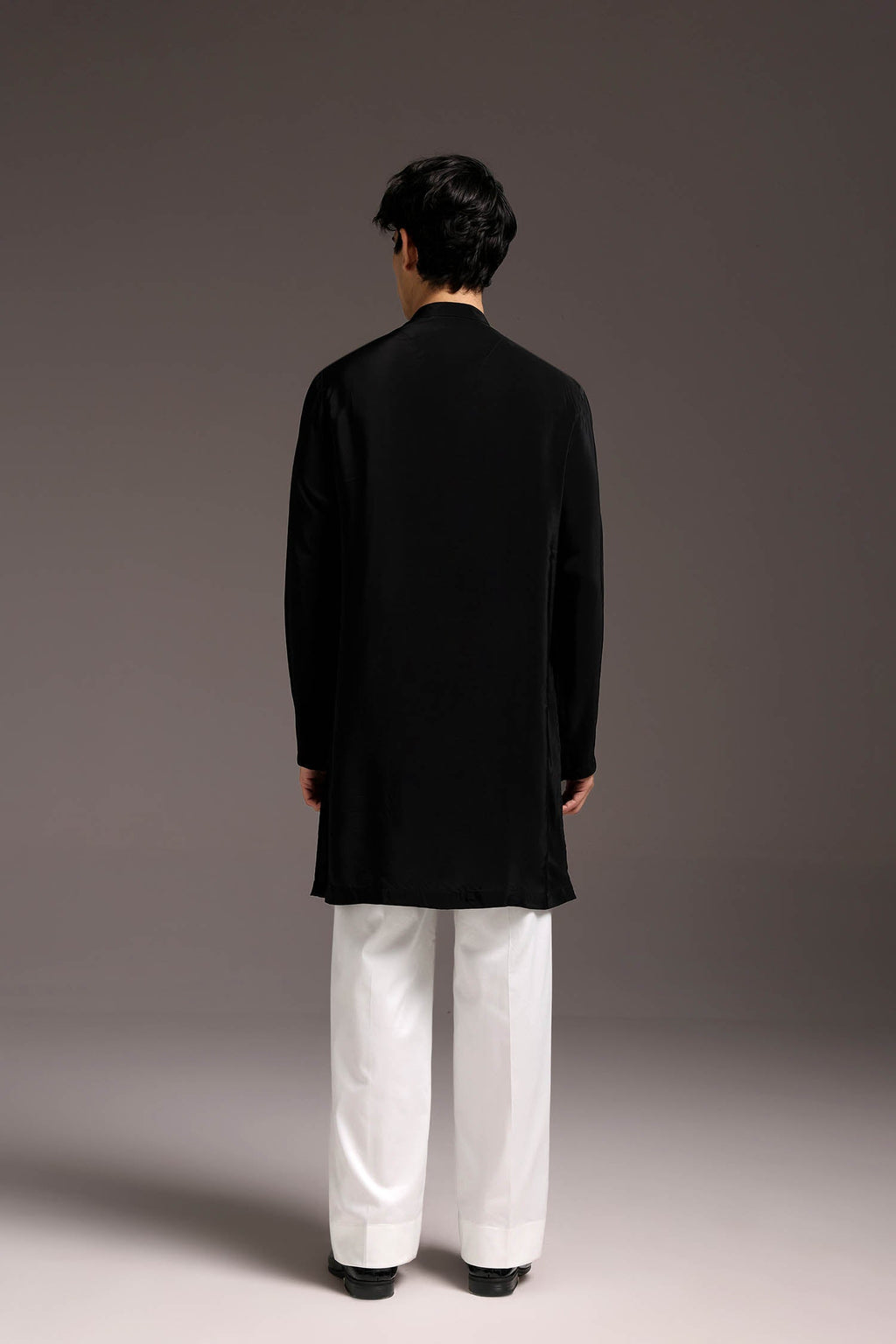 Jagged(Scorpion) - Hand Embroidered Designer Kurta - Black
