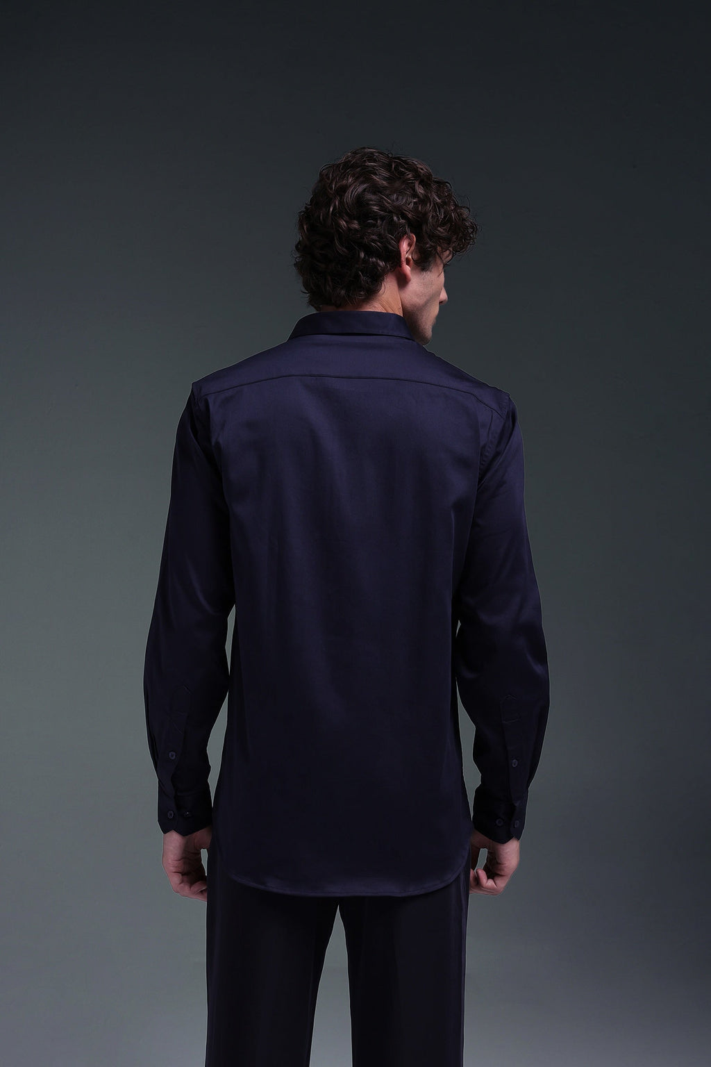 Leo(Lion) - Hand Embroidered Designer Shirt - Navy