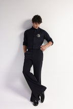 Leo(Lion) - Hand Embroidered Designer Shirt - Navy