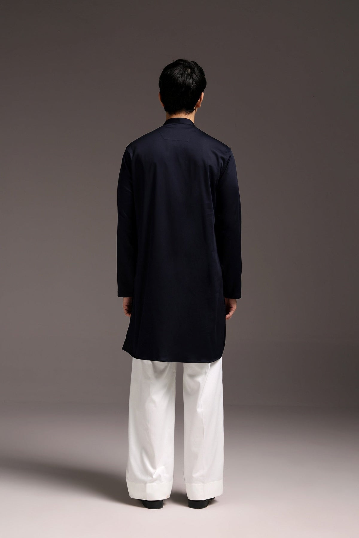 Tusk - Hand Embroidered Designer Kurta - Navy