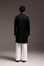 Gardenia - Hand Embroidered Designer Kurta - Black