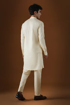 Sequins and Coin Hand Embroidered Designer Kurta - Ivory