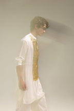 Ivory Lumpi - Hand Embroidered Designer Kurta - Ivory