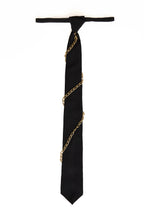 Metal Chain- Hand Embroidered Designer Tie