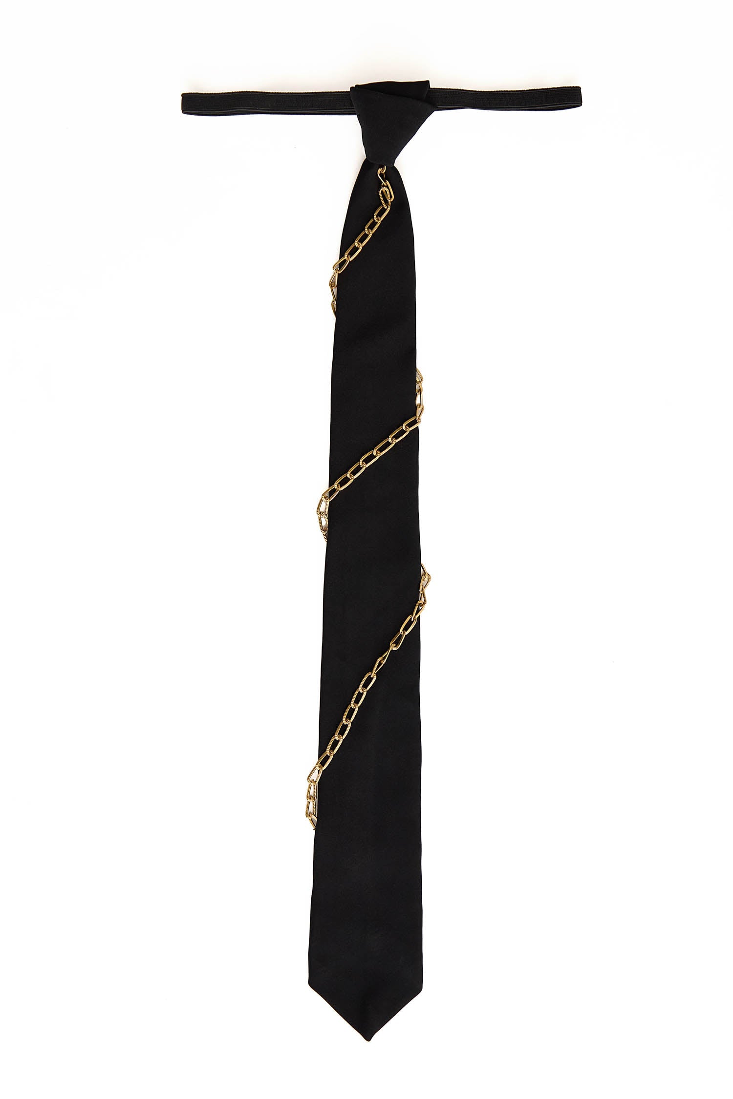 Metal Chain- Hand Embroidered Designer Tie