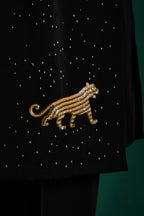 Bobcat Hand Embroidered Designer Shawl Set With Kurta And Pant