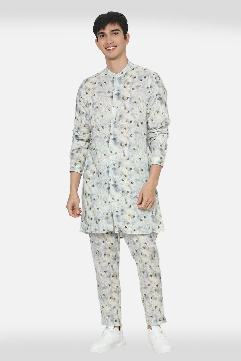 Light Green Printed Kurta Set