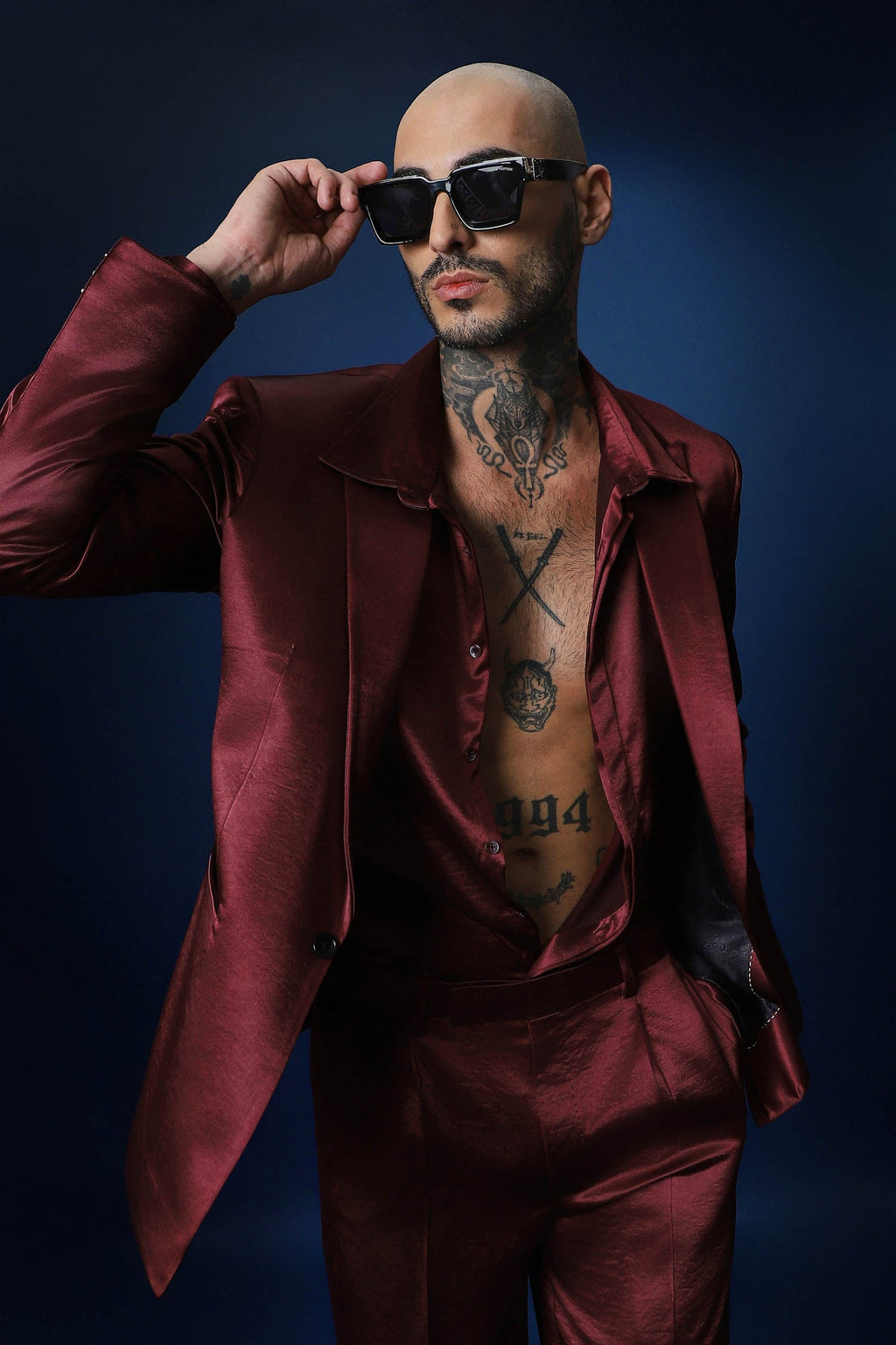 Tuxedo- Cherry Red / Relaxed Fit