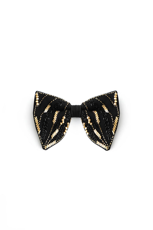 Aureate - Hand Embroidered Designer Bow-Tie