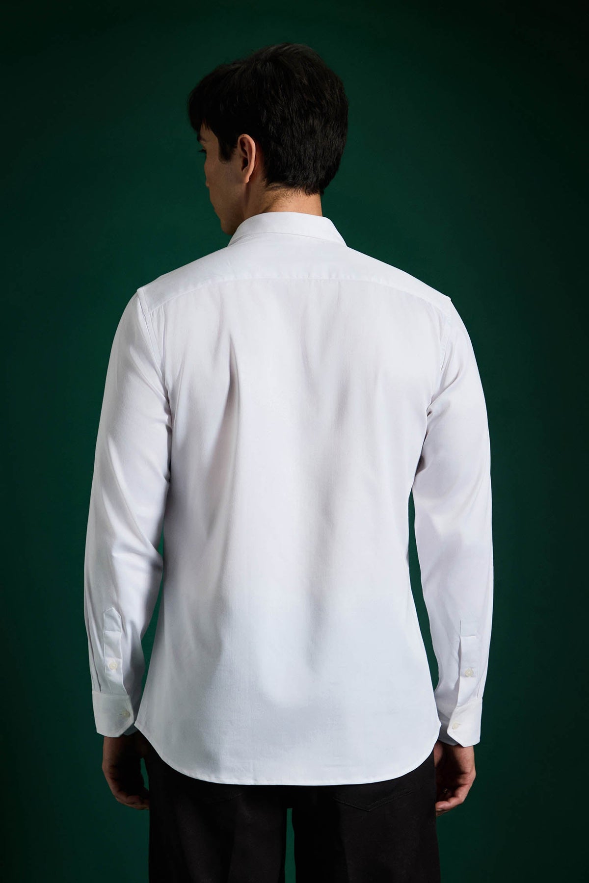 Static Brat Simpson - Hand Embroidered Designer Shirt - White