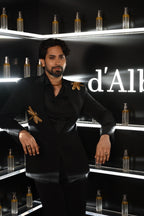 Dragonflies Hand Embroidered Tuxedo - Black