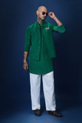Bee Kiss Bundi Kurta - Green