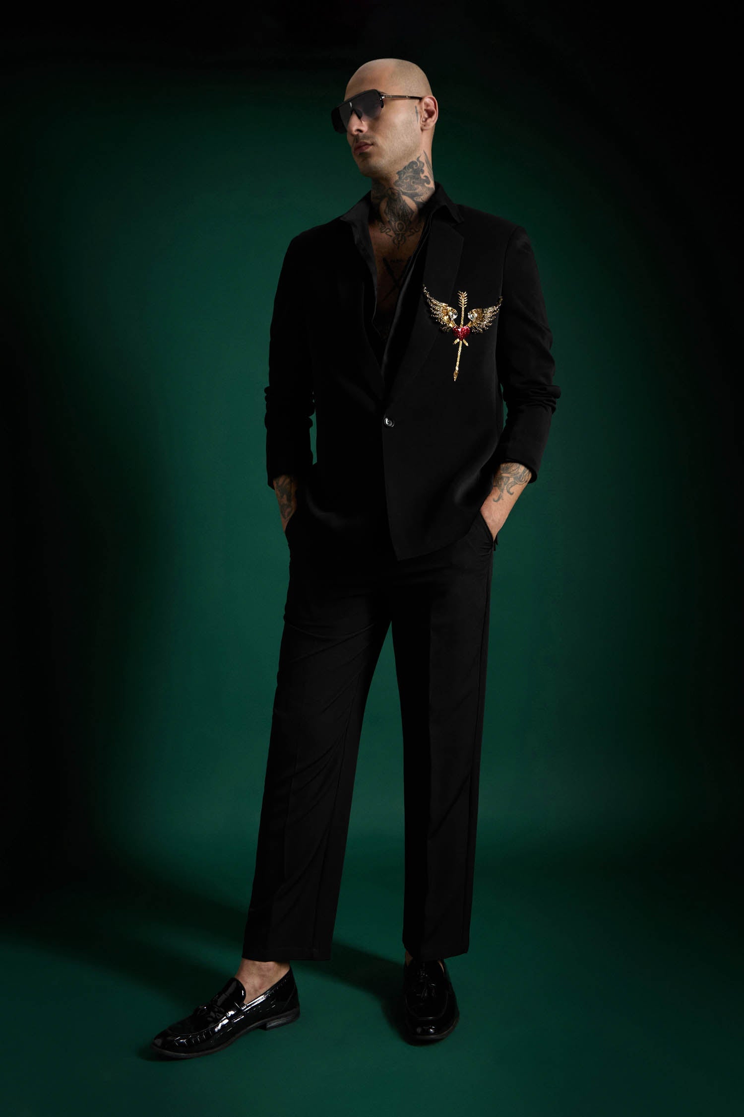 Heart Wing- Hand Embroidered Designer Tuxedo