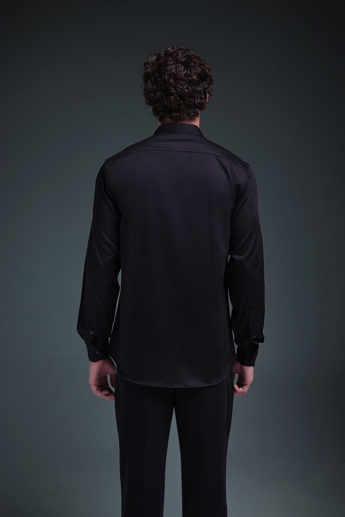 Winglet - Hand Embroidered Designer Shirt - Black