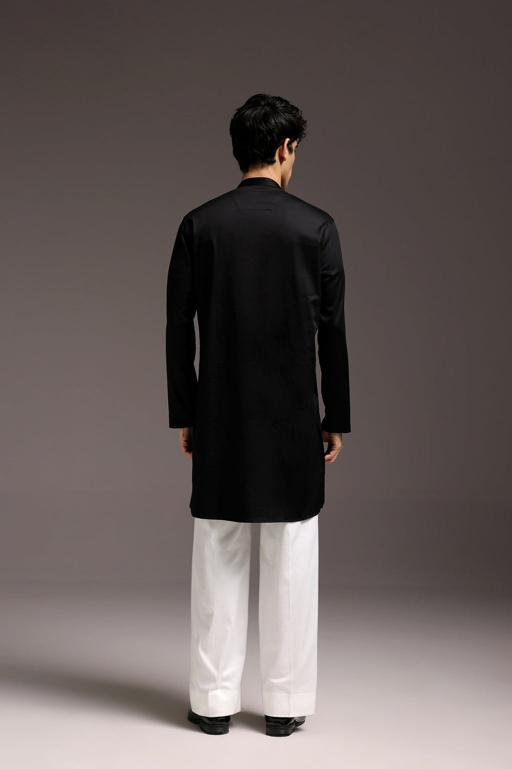 Pearl Pod - Hand Embroidered Designer Kurta - Black