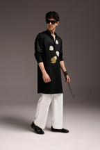 Pearl Pod - Hand Embroidered Designer Kurta - Black