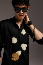 Pearl Pod - Hand Embroidered Designer Kurta - Black