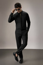 Floret - Hand Embroidered Designer Shirt - Black