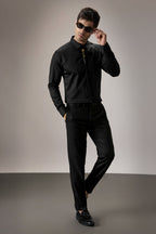 Floret - Hand Embroidered Designer Shirt - Black