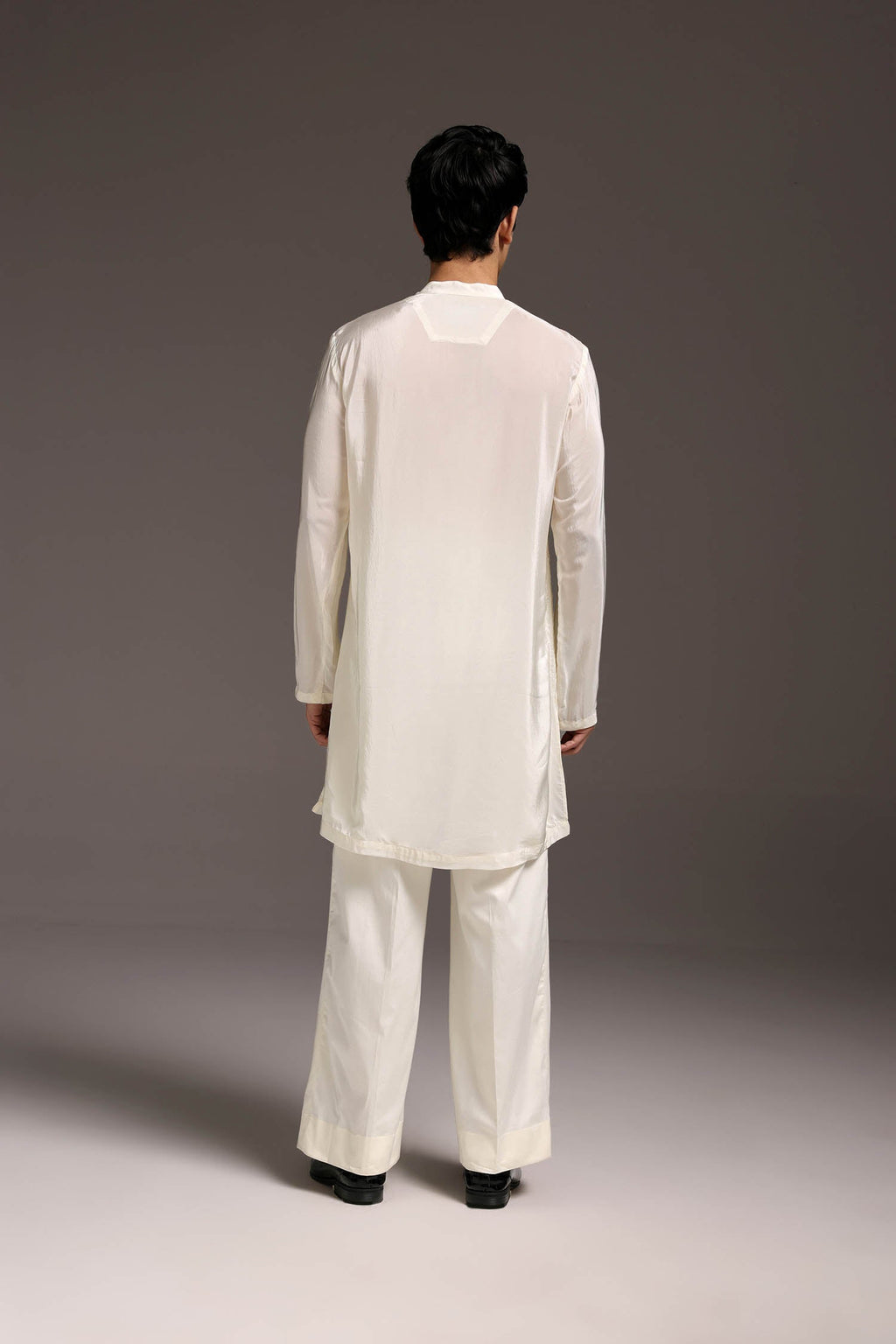 HeartThrob (Rhinestone) - Hand Embroidered Designer Kurta - Ivory