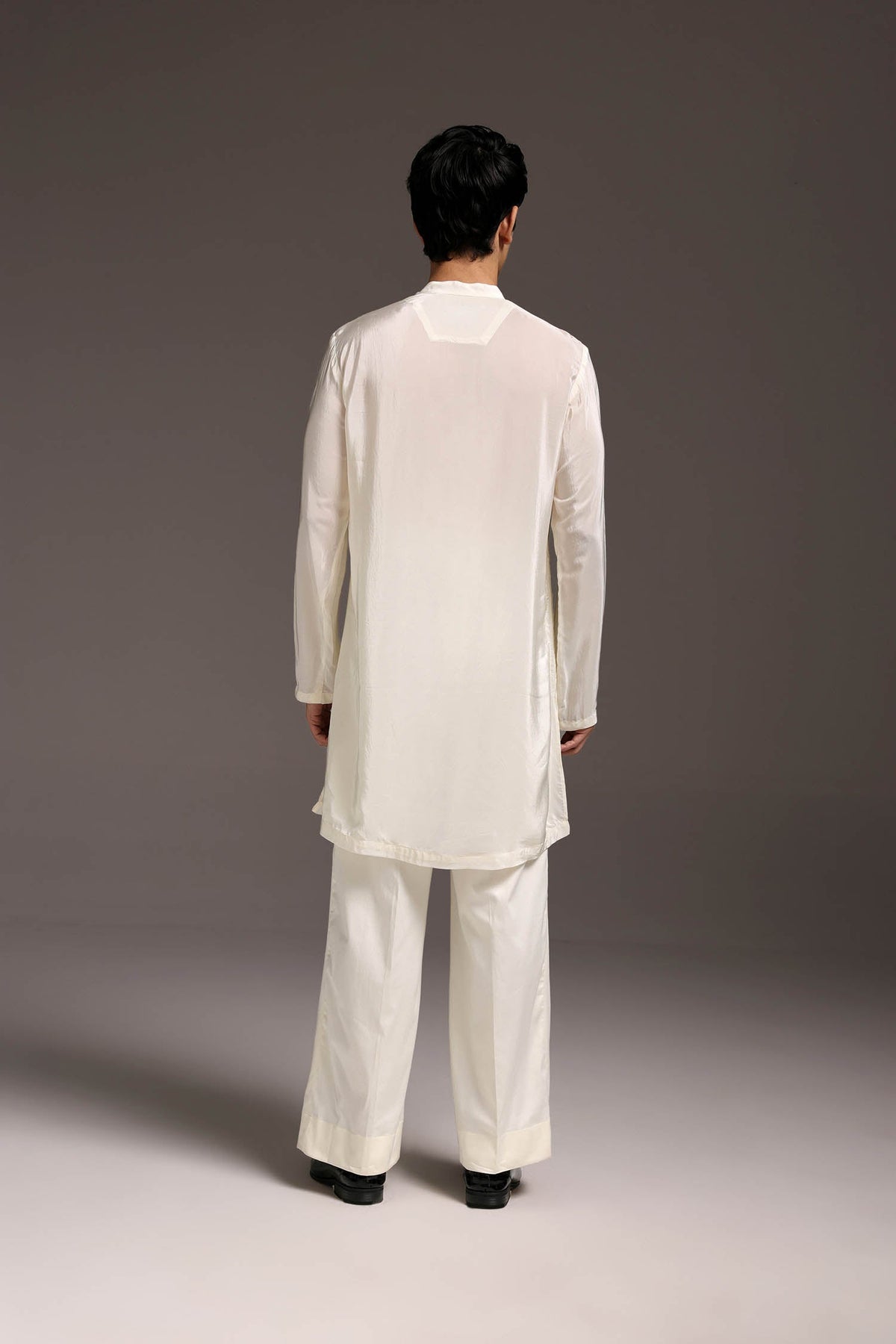 HeartThrob (Rhinestone) - Hand Embroidered Designer Kurta - Ivory
