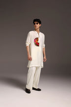 Spectrum - Hand Embroidered Designer Kurta - Ivory