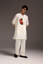 Spectrum - Hand Embroidered Designer Kurta - Ivory