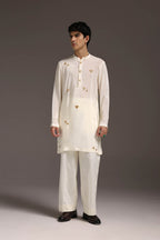 Soul - Hand Embroidered Designer Kurta - Ivory