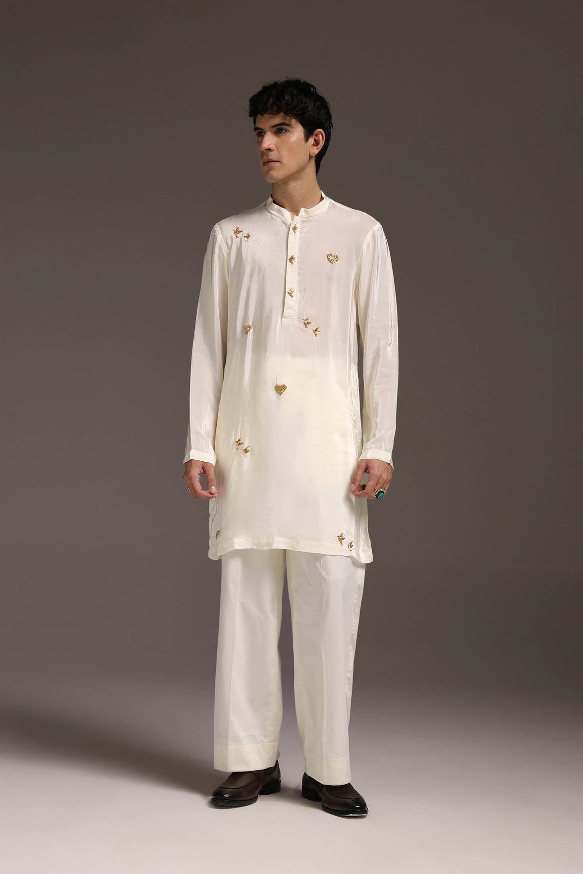 Soul - Hand Embroidered Designer Kurta - Ivory