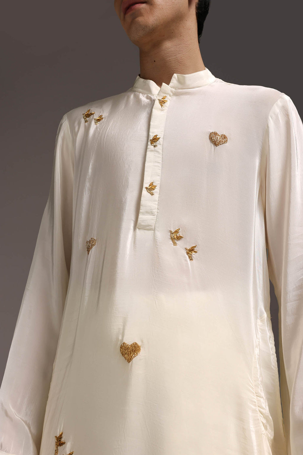 Soul - Hand Embroidered Designer Kurta - Ivory