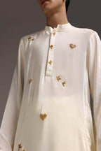 Soul - Hand Embroidered Designer Kurta - Ivory