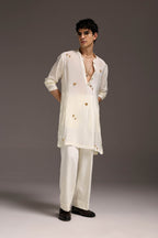 Soul - Hand Embroidered Designer Kurta - Ivory