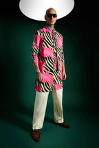 Wild Flower-hand Embroidered Designer Bundi