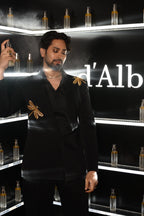 Dragonflies Hand Embroidered Tuxedo - Black