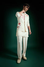 Meadows Hand Embroidered Designer Bundi Set