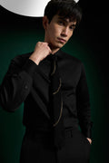 Metal Chain- Hand Embroidered Designer Tie