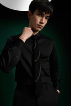 Metal Chain- Hand Embroidered Designer Tie