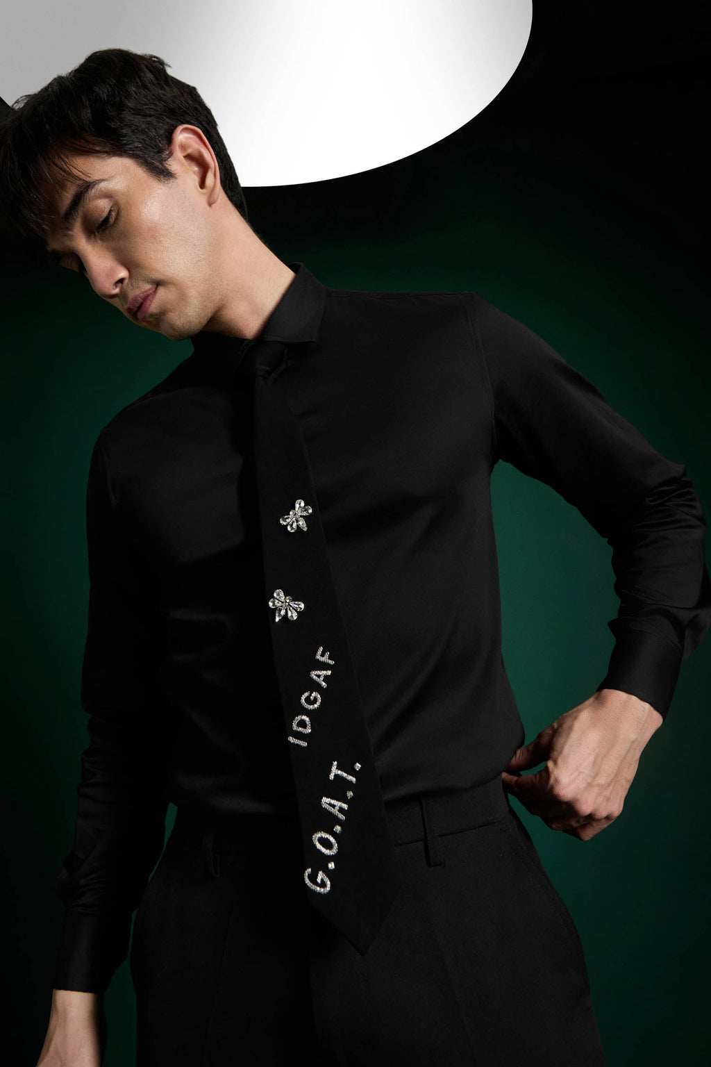 IDGAF- Hand Embroidered Designer Tie