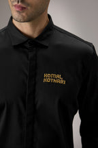 Komal Kothari Hand Embroidered Designer Shirt - Black