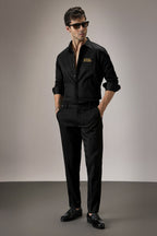 Komal Kothari Hand Embroidered Designer Shirt - Black