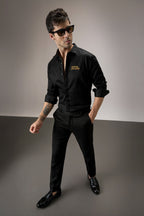 Komal Kothari Hand Embroidered Designer Shirt - Black