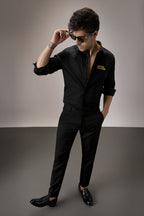 Komal Kothari Hand Embroidered Designer Shirt - Black