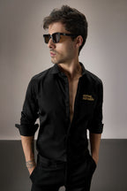 Komal Kothari Hand Embroidered Designer Shirt - Black