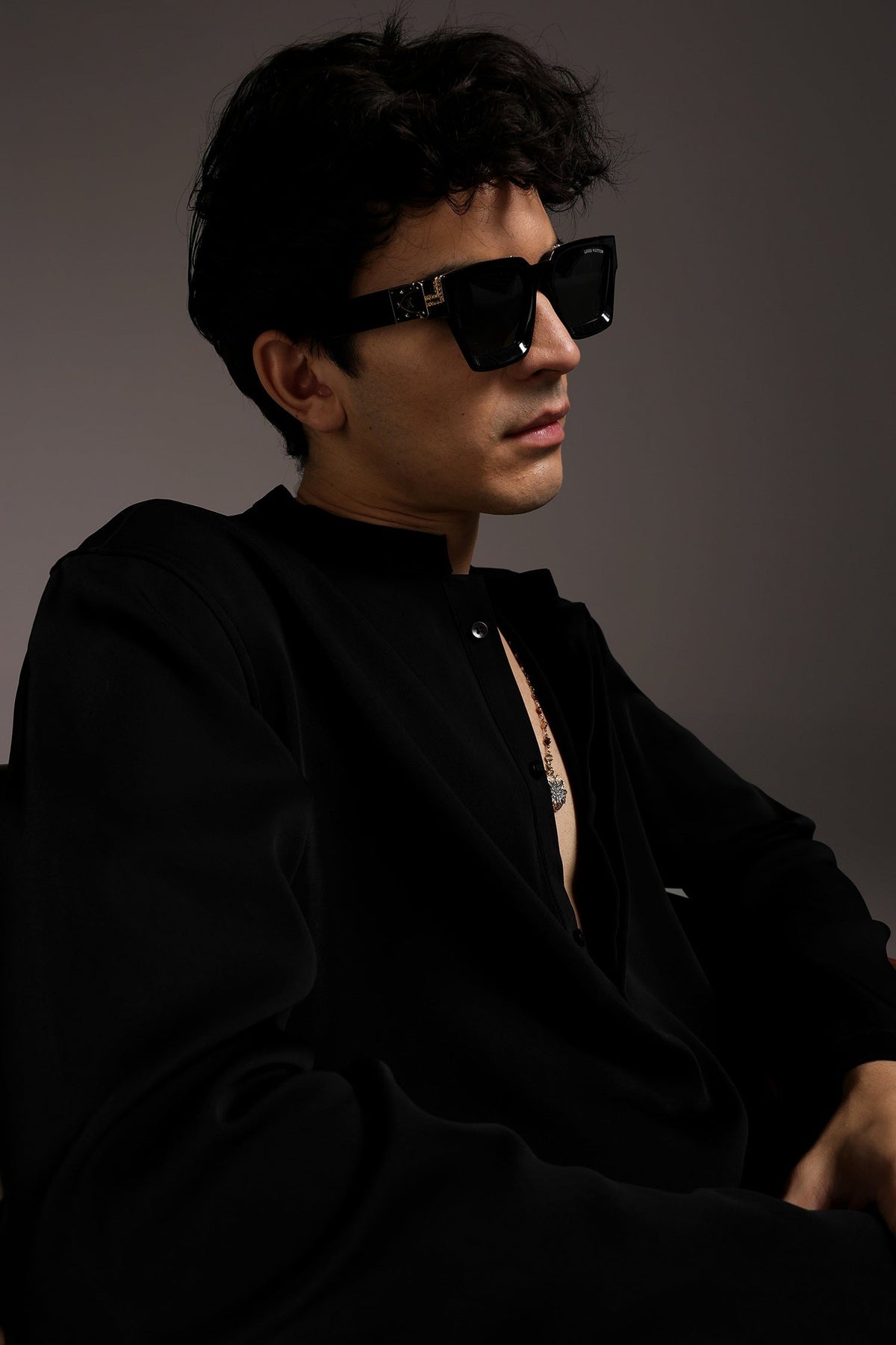 Black Designer Kurta Set