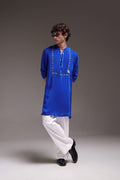 Wade - Hand Embroidered Designer Kurta - Royal Blue
