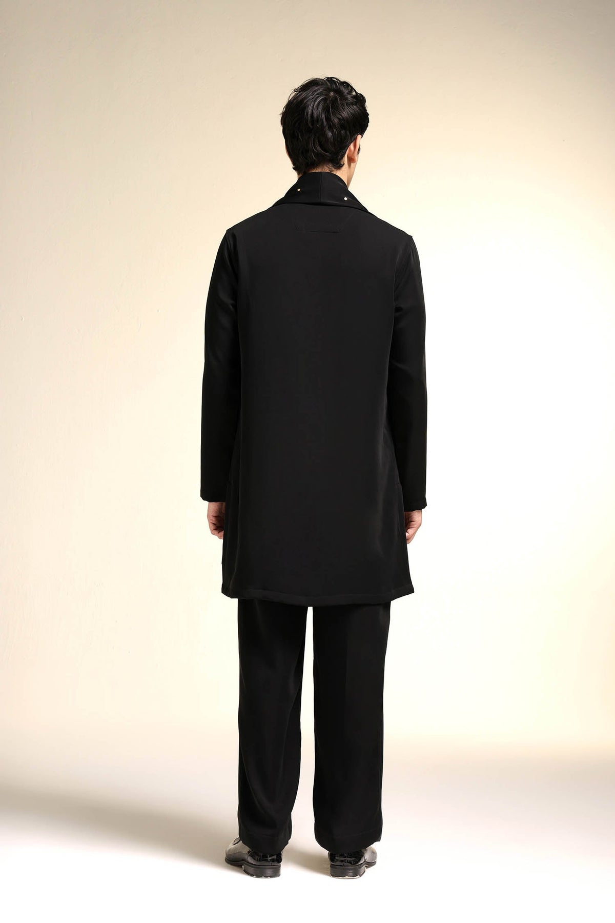 Roe - Hand Embroidered Designer Shawl - Black