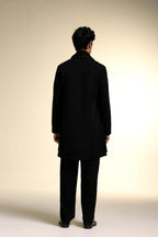 Perch - Hand Embroidered Designer Shawl - Black