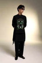 God.Money.Love - Hand Embroidered Designer Bib - Black