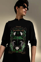 God.Money.Love - Hand Embroidered Designer Bib - Black