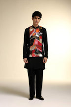 Obsidian - Hand Embroidered Designer Bib - Black